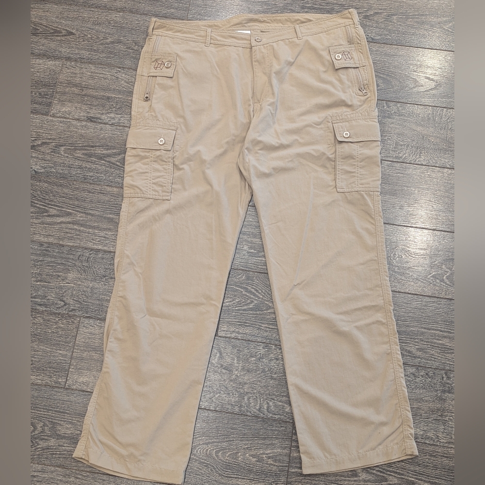 Clothing Arts Pants Men 40x32 Beige P Cubed Pick-Pocket Proof Cargo Straight Leg